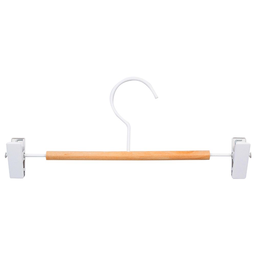 Hang-Safe Skirt/Slack Hanger - White Plastic Gripper Hangers