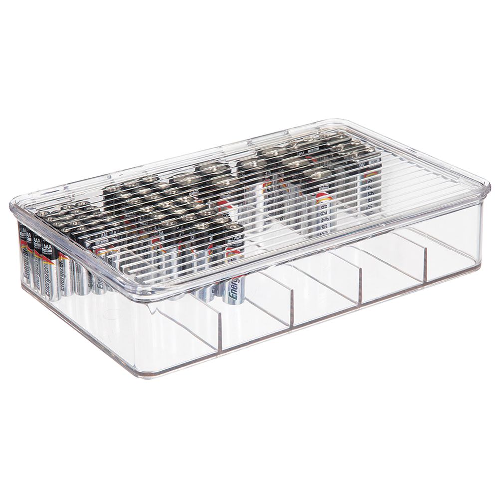 iDesign Linus Stackable Battery Organizer Box