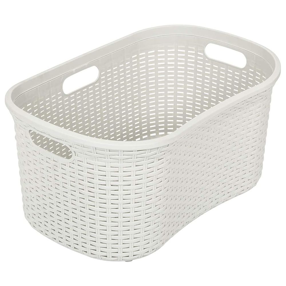 Addis - Rattan Laundry Basket Light Grey 40L | Buy at Best Price from ...