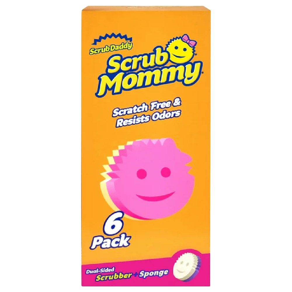 Scrub Daddy Scrub Mommy Sponge, Pink, 2 Pack, Soft in Warm Water, Firm in  Cold