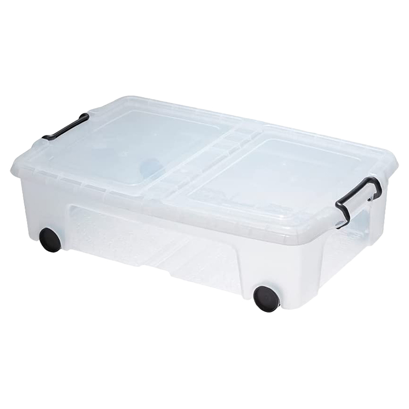Strata - Plastic Underbed Storage Box W/ Wheels 35L