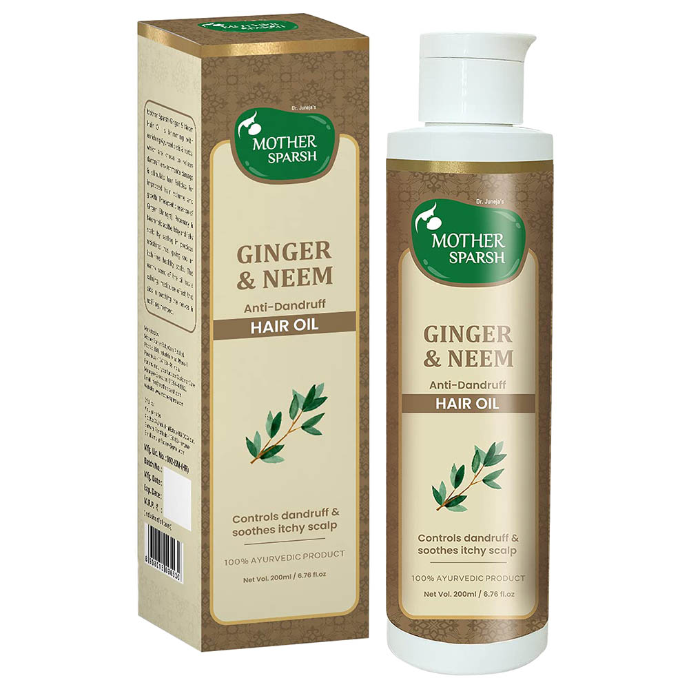 Mother Sparsh - Ginger & Neem Anti-Dandruff Hair Oil 200ml