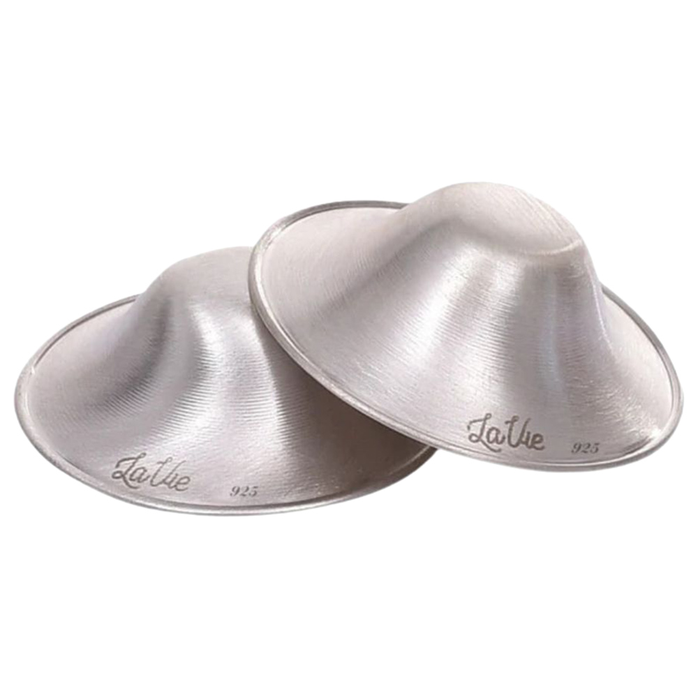 LaVie lactation-friendly silver nursing cups for breastfeeding