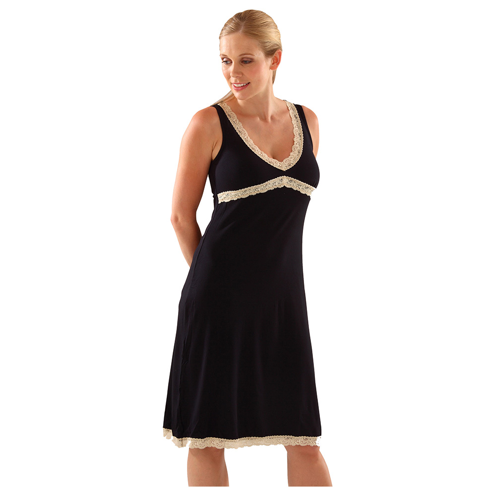 Mums & Bumps - Emma-Jane Maternity/Nursing Nightdress Black | Buy at ...