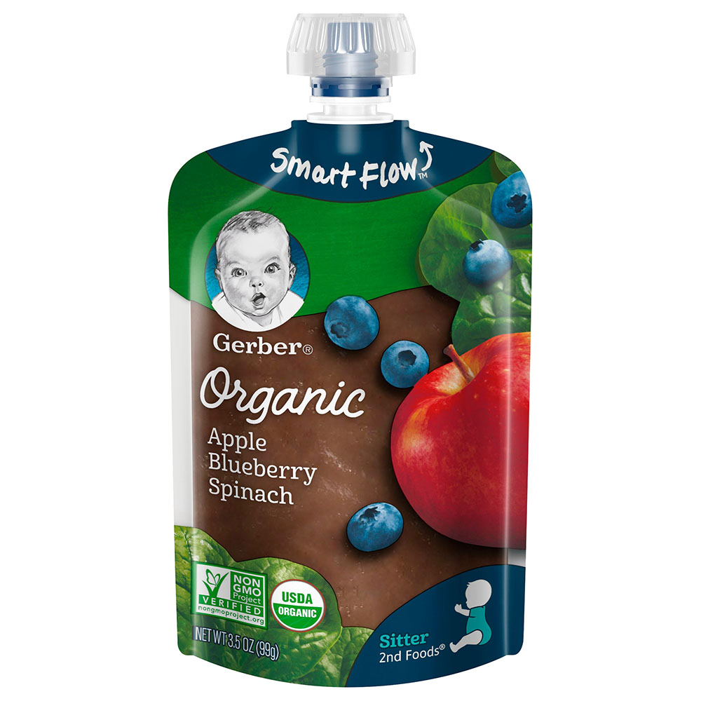 Gerber - 2nd Food Organic Apple Blueberry Spinach 99g