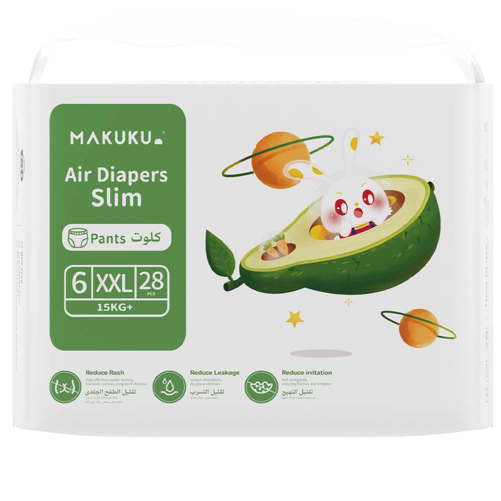 Makuku - Slim Pants Air Diapers Size 6 - XXL 15Kg+ - 28pcs