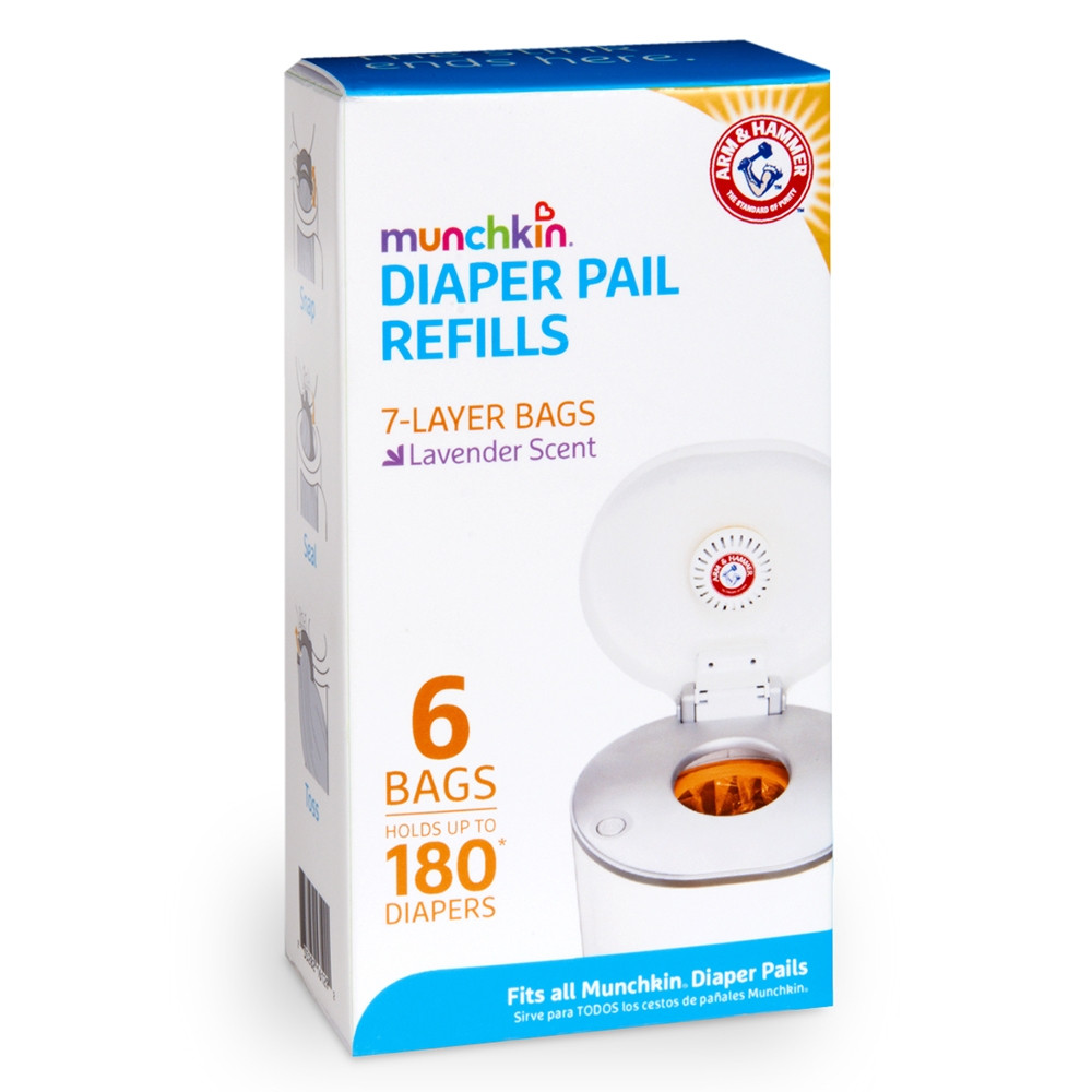 Munchkin Arm Hammer Diaper Pail Refill Bags 6pack Buy at