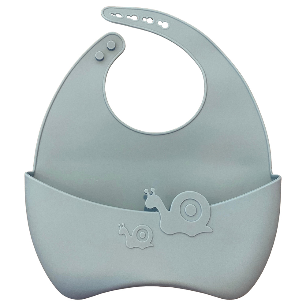 Myna Box - Snail Silicone Bib - Blue | Buy at Best Price from Mumzworld