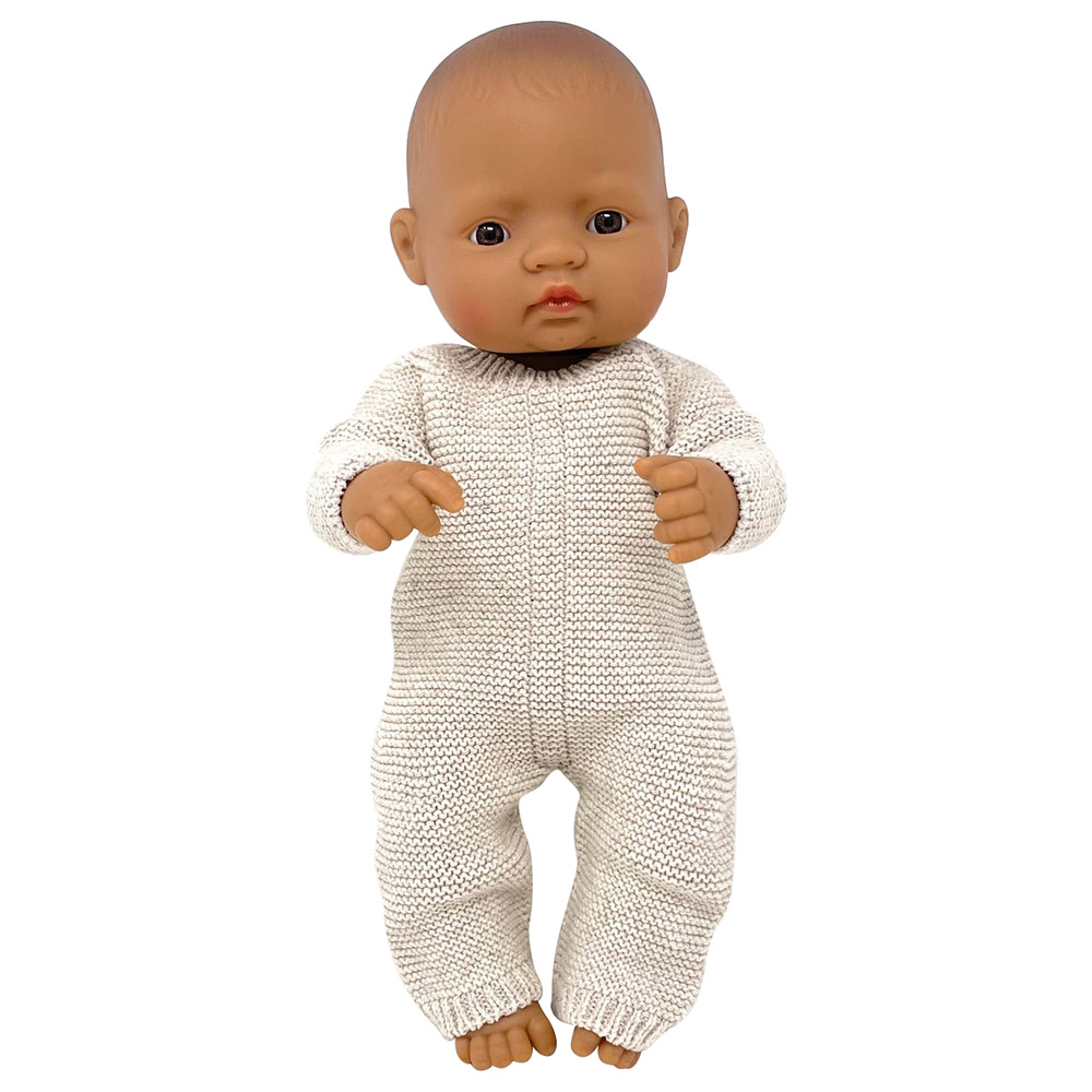 Miniland Baby - Hispanic Boy Doll - 32cm - Brown