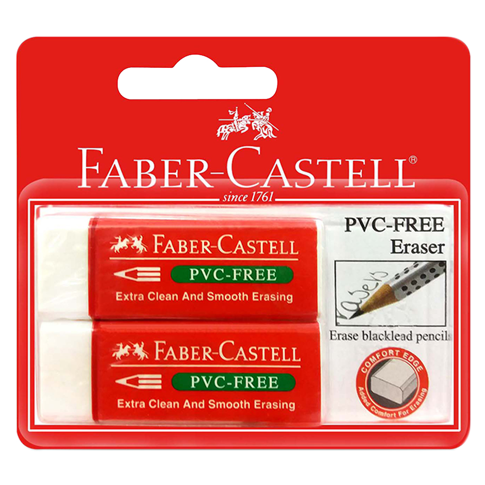 Faber-Castell - Eraser PVC Free 2pcs - White