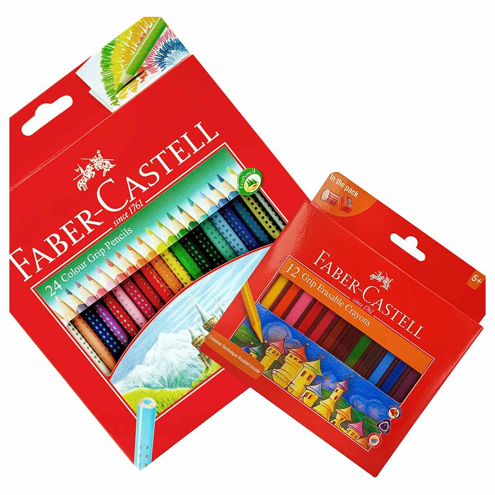 Faber-Castell Jumbo Grip Colouring Pencils - Assorted Colours
