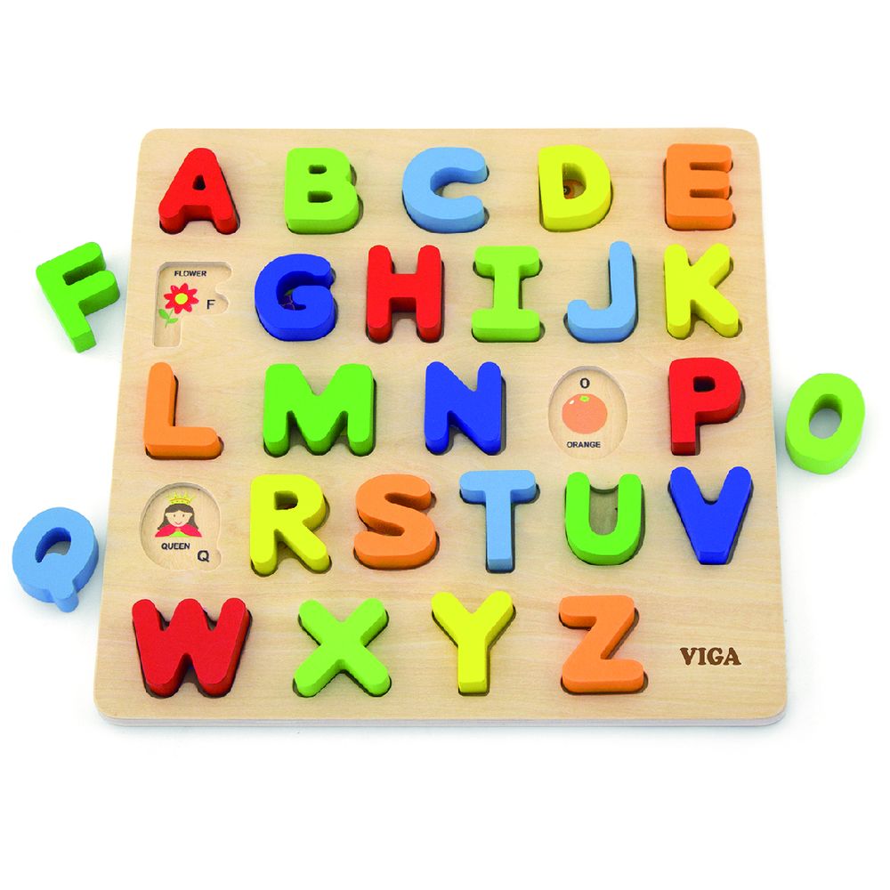 Viga - Block Puzzle - Alphabet Uppercase | Buy at Best Price from Mumzworld