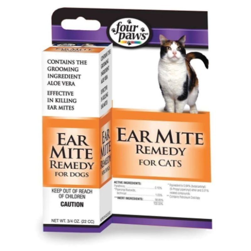 Four Paws Ear Mite Remedy for Cats 3 4 oz Buy at Best Price from Mumzworld