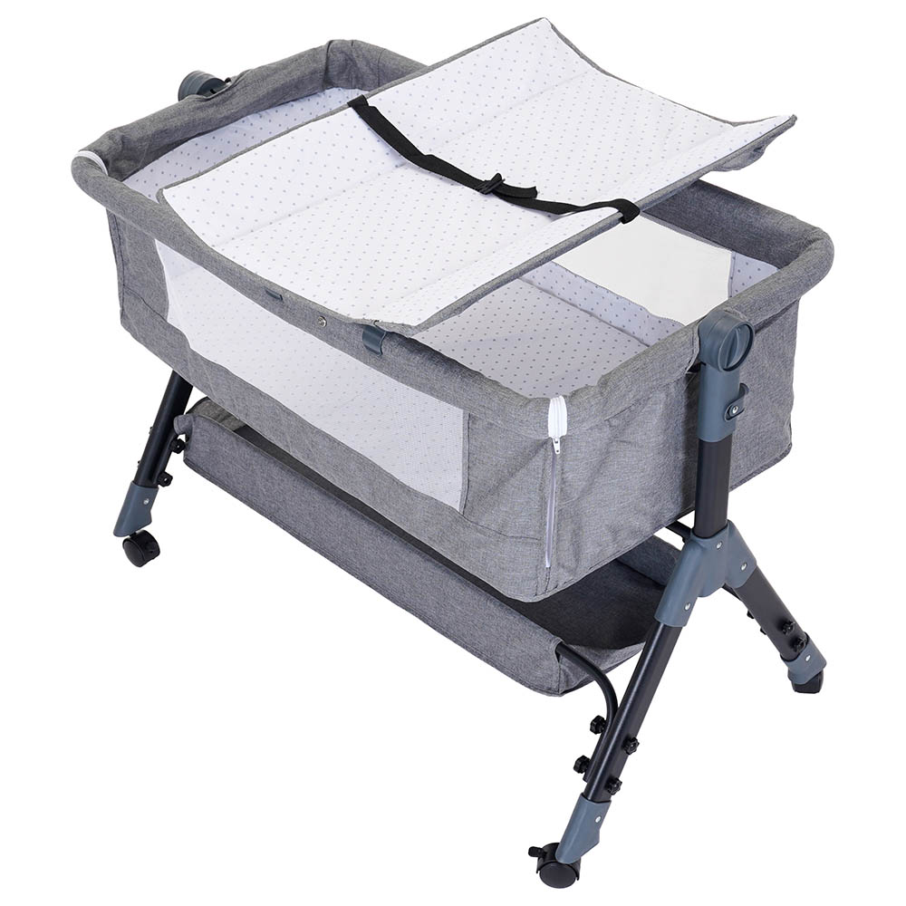 Uniqoo - Tita V Modern Baby Bed W/ Diaper Plate - Grey | Buy at Best ...