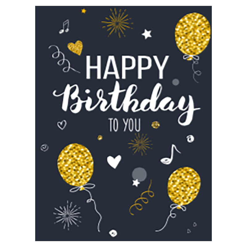 Pinak - Happy Birthday Gold Balloons A6 Card | Buy at Best Price from ...