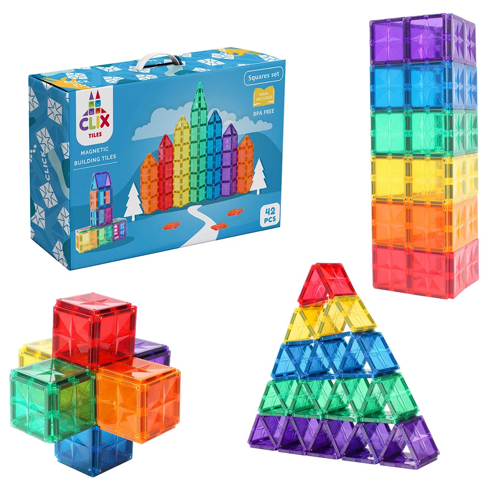 Connetix Magnetic Tiles 62 Piece Set | The Premium STEM Approved  Educational Toy for Kids of All Ages | Stronger Magnets so You can Build  Bigger 