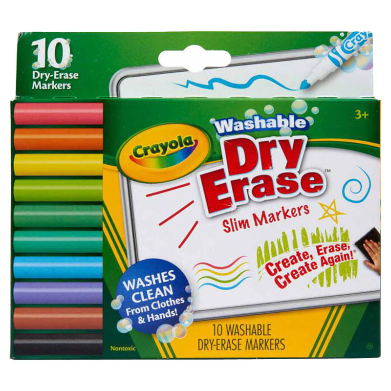 DryErase Board with 8ct Washable Markers