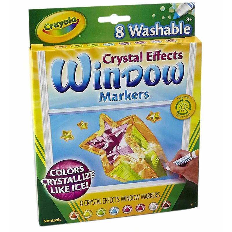 Washable Crystal Effects Window Markers, 8 Count