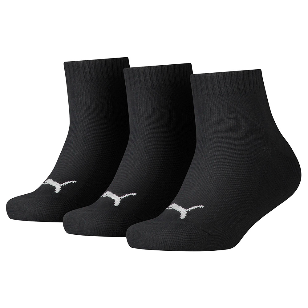 Puma - Kids Quarter Socks - Pack Of 3 - Black