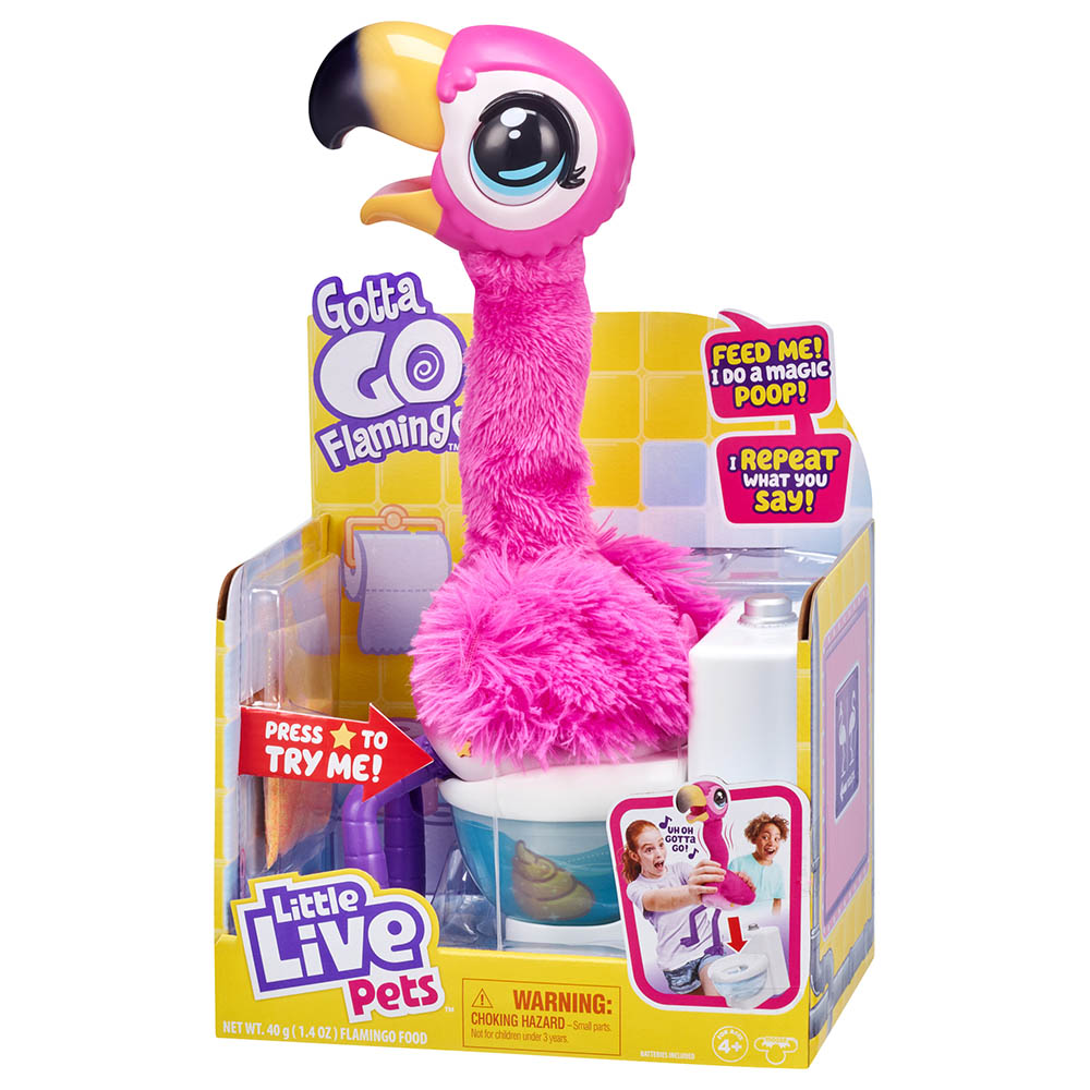 Little Live Pets - Gotta Go Flamingo Interactive Toy - Pink | Buy at ...