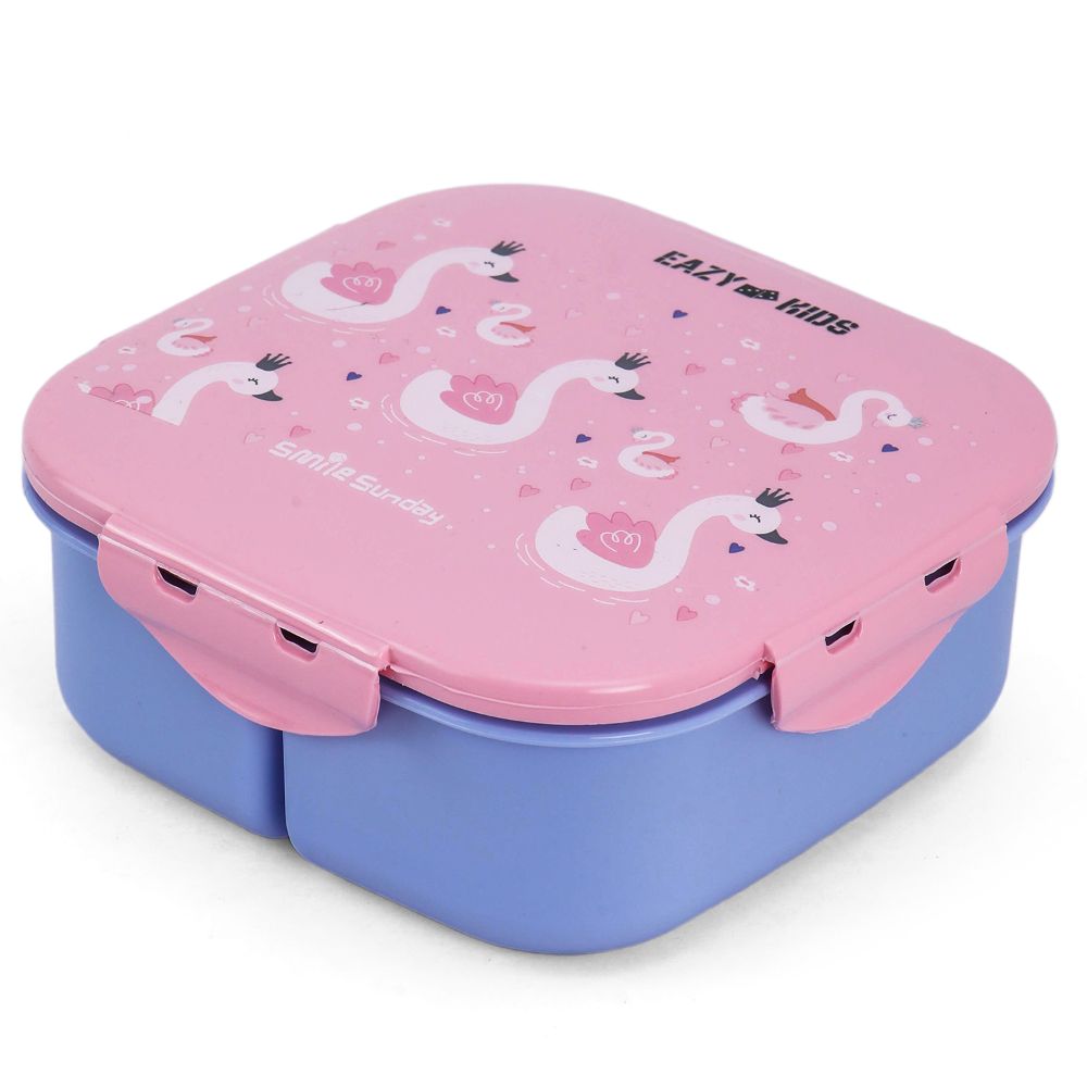 Eazy Kids Square Bento Lunch Box - Construction Blue