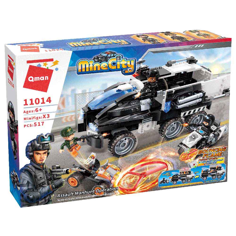 Qman Assault Manhunt Operation Building Block Playset 517pcs