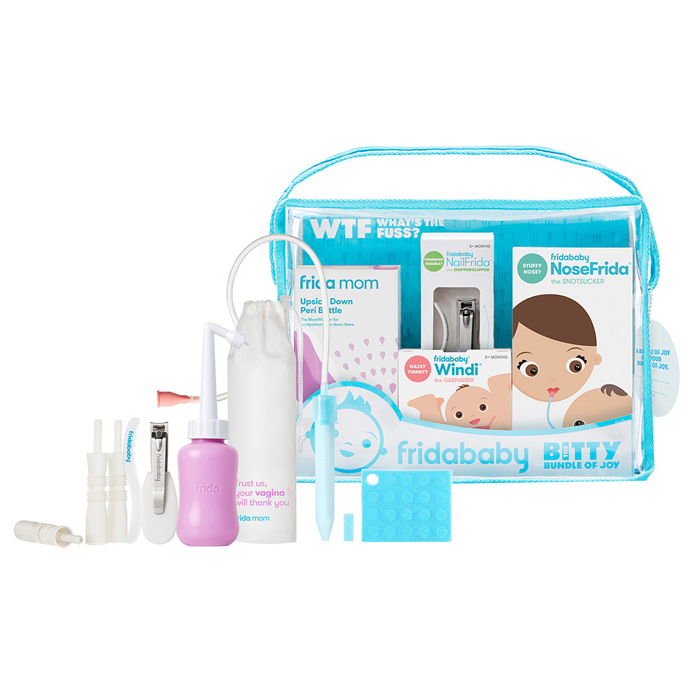 Baby Basics Kit by Frida Baby Includes NoseFrida, NailFrida, Windi,  DermaFrida + Silicone Carry Case