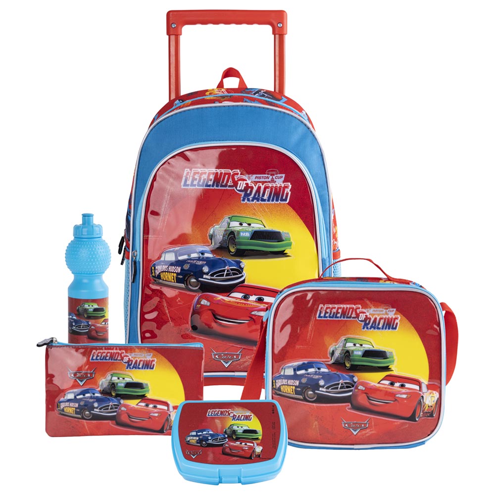  Disney Pixar Cars Backpack Set for Kids, 16 inch with Lunch  Bag and Water Bottle