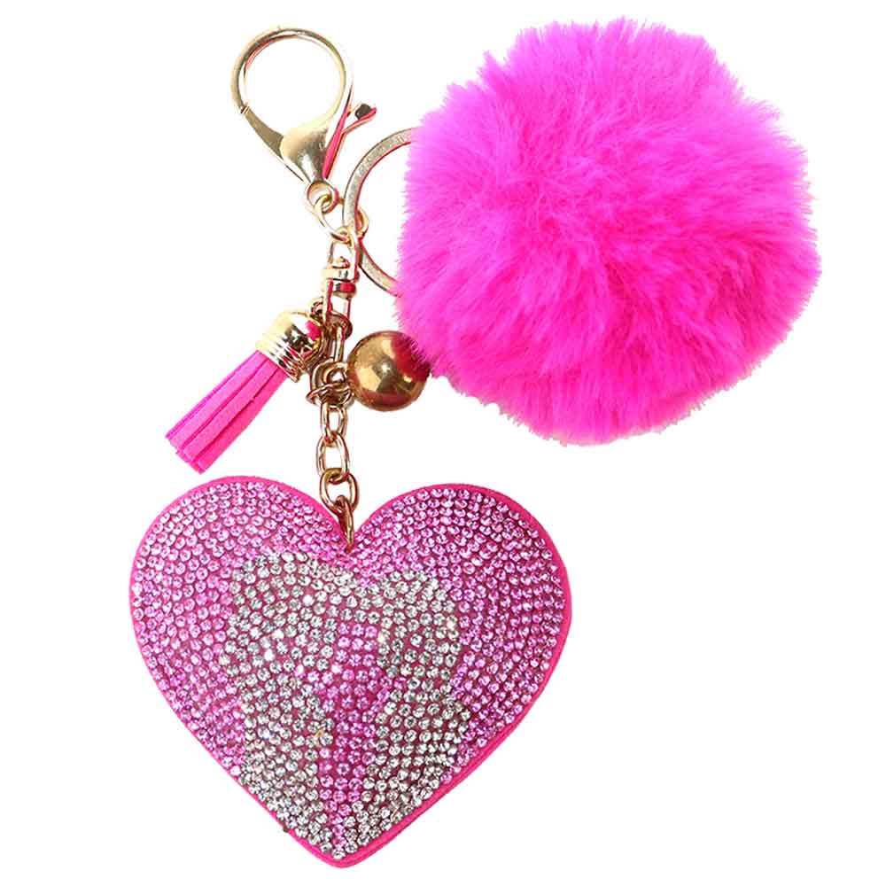 Disney - Frozen Elegant Heart Shaped PomPom Key Ring - Pink | Buy at ...