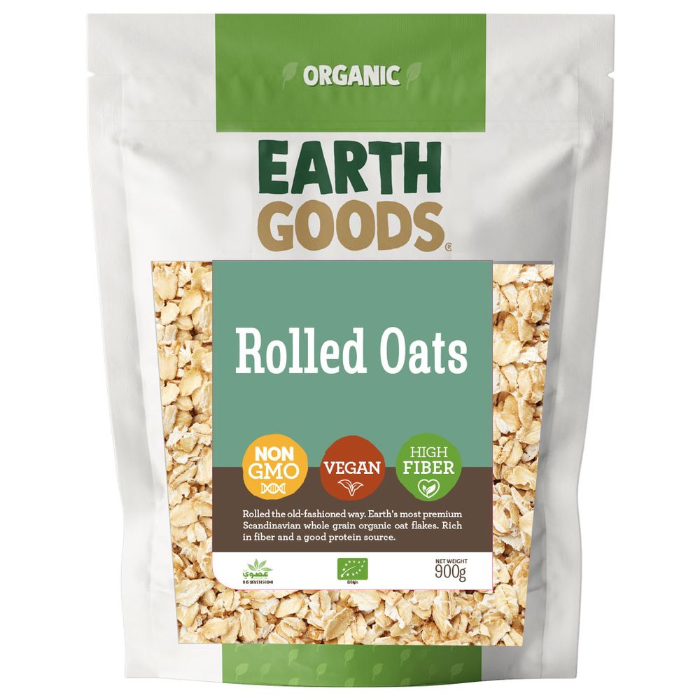 Earth Goods - Organic Oat Flakes Rolled Oats 900g