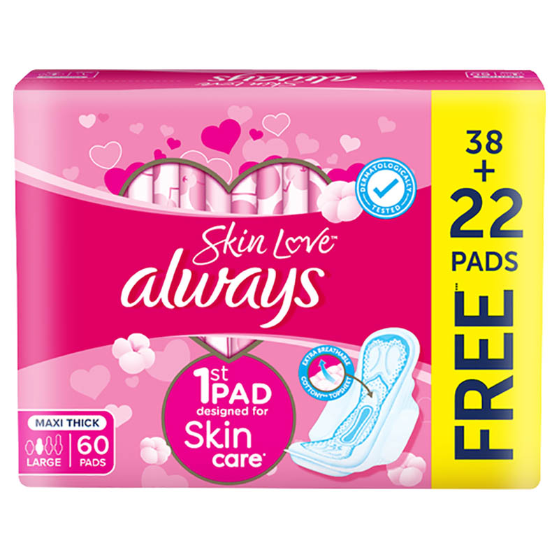 Always Skin Love Thick Pads Large 60pcs 1821