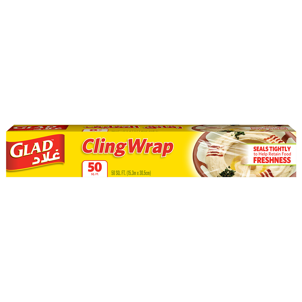 Glad ClingWrap Plastic Food Wrap, 200 Square Feet (Pack of 32