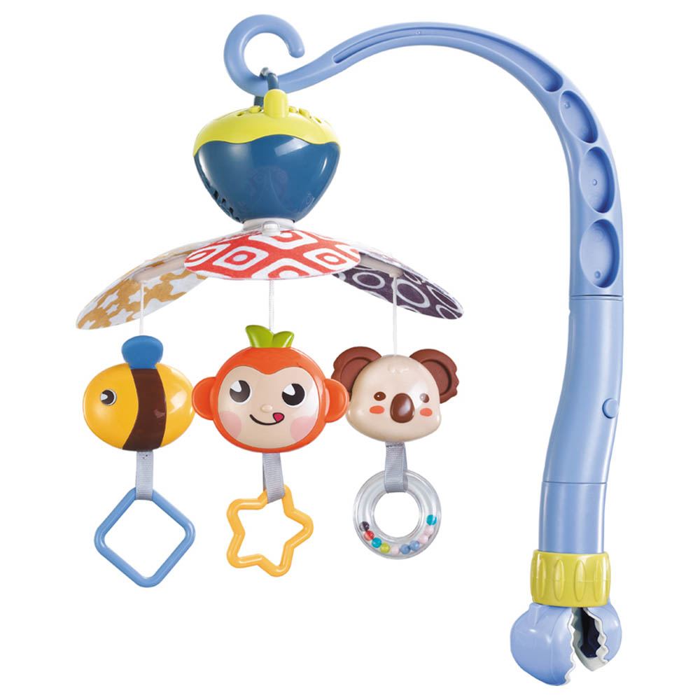 Baby bed 2024 with hanging toys