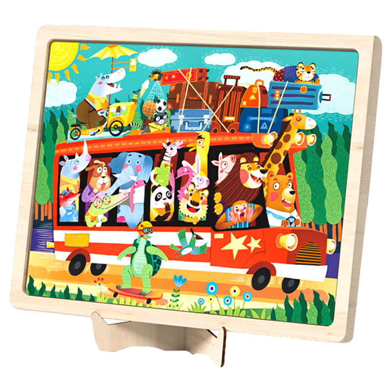 Mideer - Bus Trip Wooden Puzzle - 48 Pcs