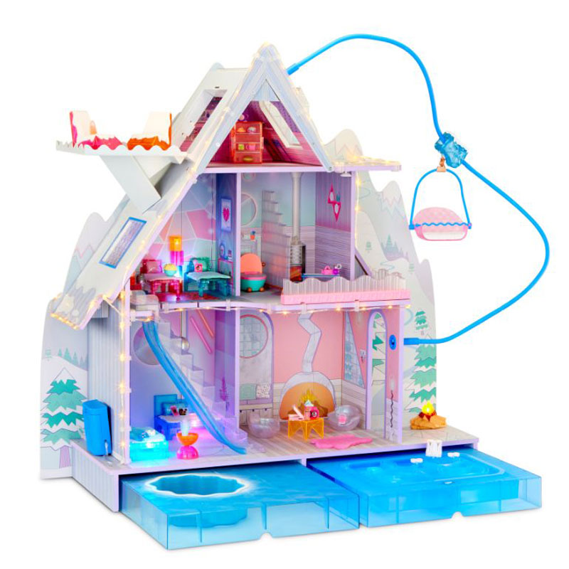 LOL Surprise Doll House Winter Disco Chalet Toilet With Sound MGA