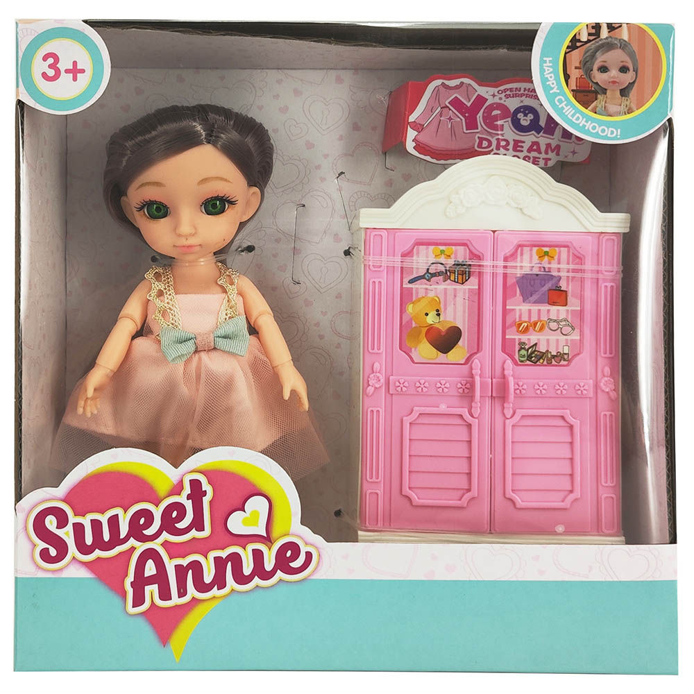 Sweet Annie - Doll Dream Closet Playset - 6-inch - Pink