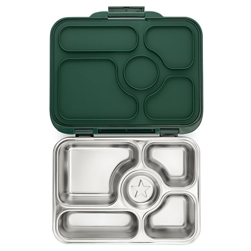 Yumbox - 5 Compartments Presto Kale Stainless Steel Lunch Box - Green