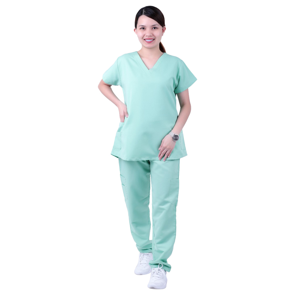 Veronica - Poly Viscose Scrub Suit/Medical Uniform - Mint Green | Buy ...