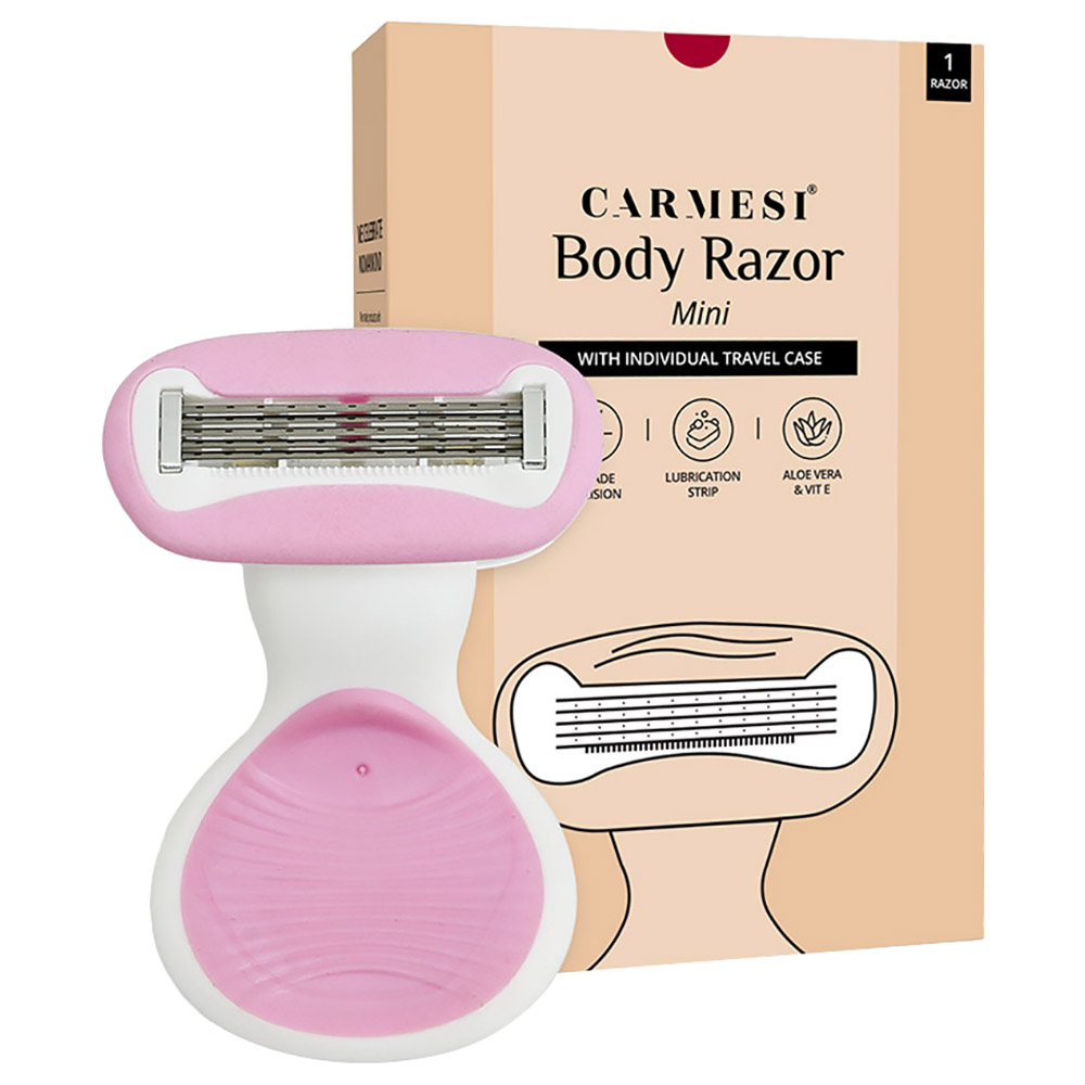 Carmesi - Body Razor For Women w/ Travel Case - Pink/White