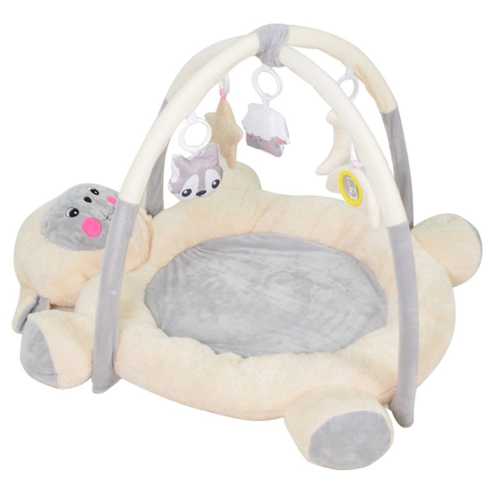 Kiko - Baby Velvet Playmate With Toys - Sheep - Beige