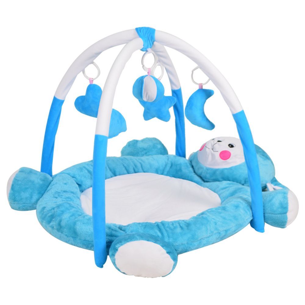 Kiko - Baby Velvet Playmate With Toys - Sheep - Blue