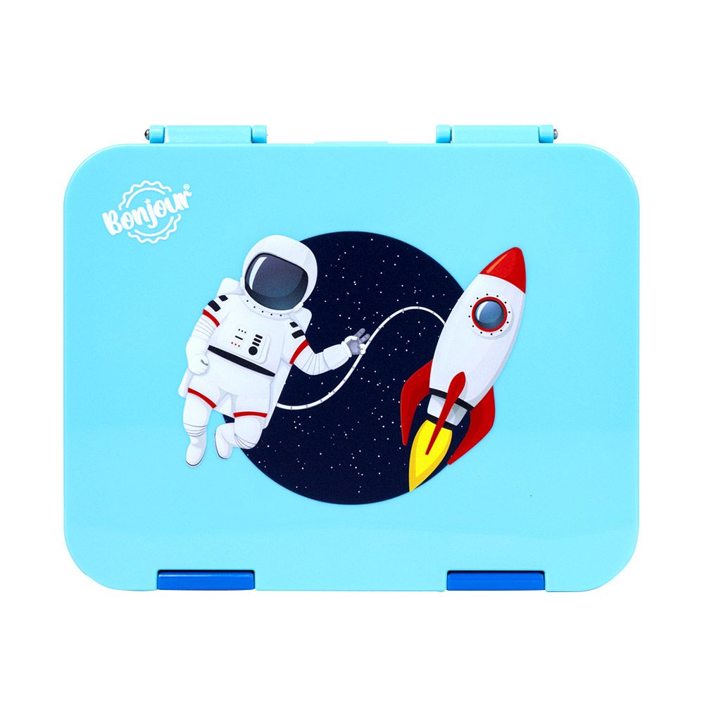 Bonjour - 4/6 Compartment Tiff Lunch Box - Blue Spaceman