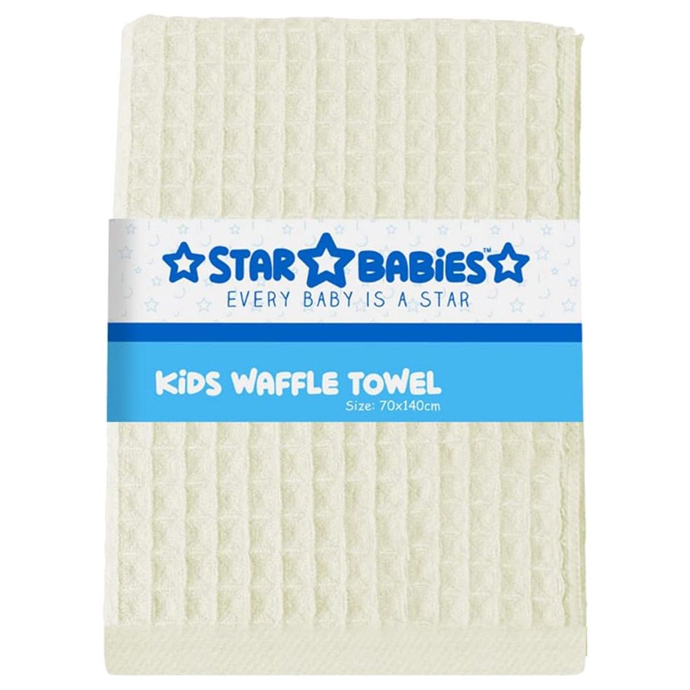 Star Babies - Waffle Towel - 70 x 140cm - Cream