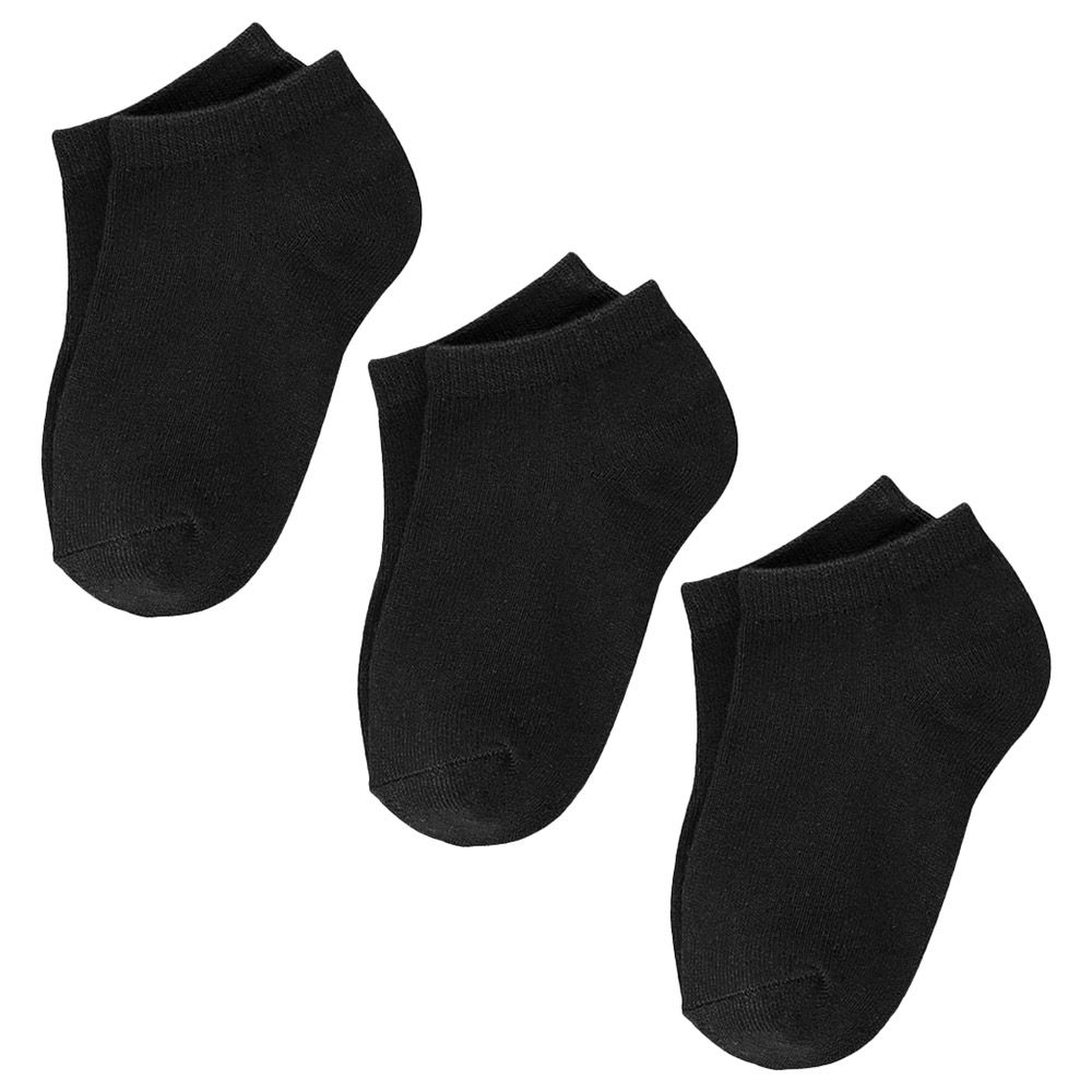 Star Babies - Kids Socks - 3pcs - Solid Black