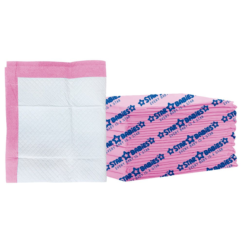 Star Babies - Disposable Changing Mat - L - 45 X 60 cm - 6pcs - Pink