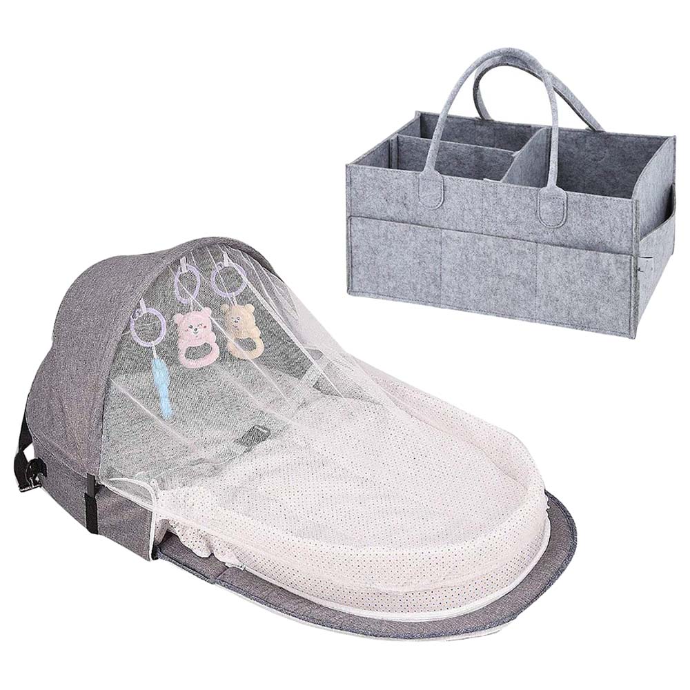 Star Babies Multi Function Baby Bed W Mosquito Net Grey Buy at Best Price from Mumzworld