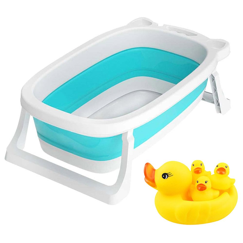 Star Babies - Foldable Bathtub w/ Rubber Duck 4pcs - Blue