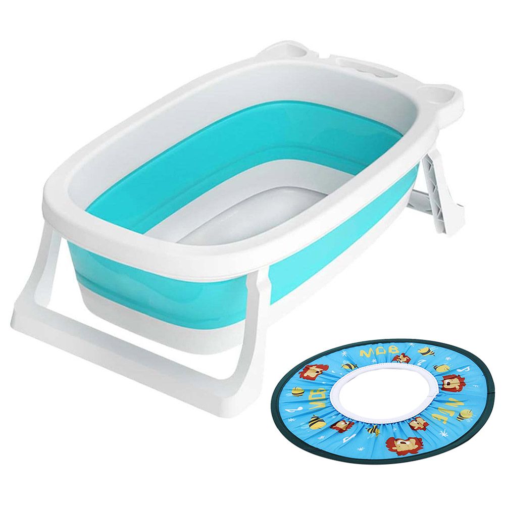 Star Babies - Foldable Bathtub w/ Round Shower Cap - Blue