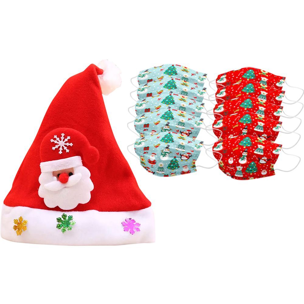 Star Babies - Christmas Hat Without Light & Christmas Disposable Makes - 10pcs