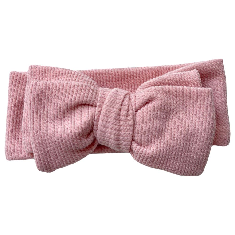 Baby Boss - Cotton Headband Bow - Pink